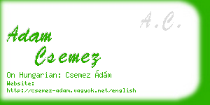 adam csemez business card